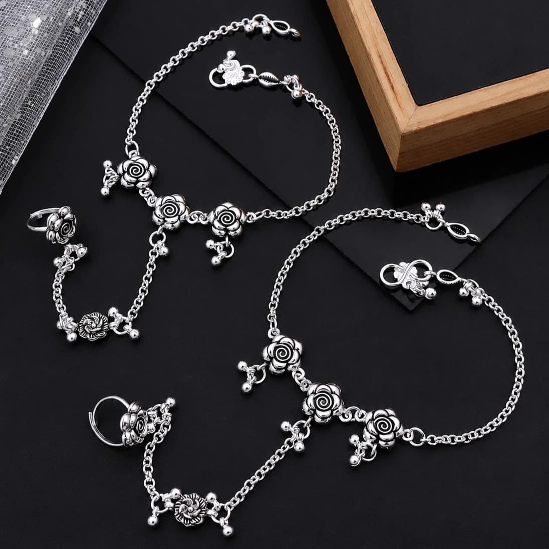 Gold Plated AD Choker Set with Drop Earrings