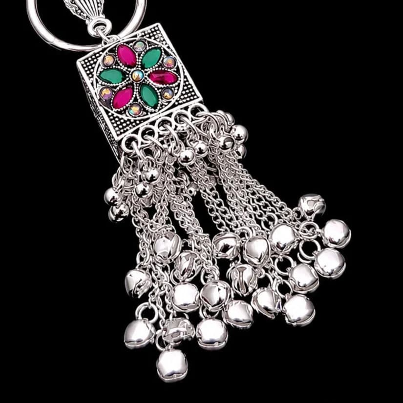 Floral Cascade Charm Silver Keychain - photo 2