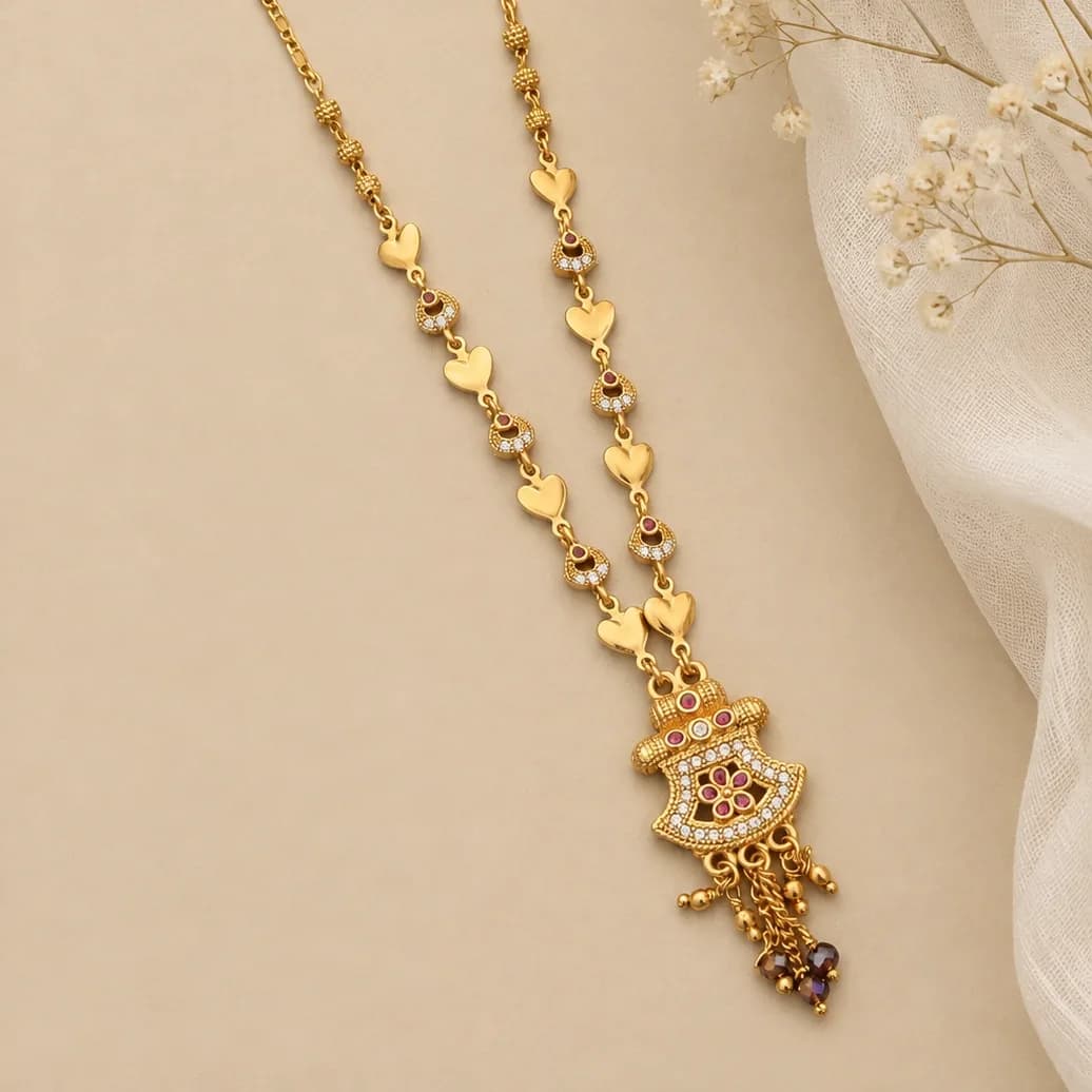 Anaya Heart Charm Pendant 18 Inch Mangalsutra