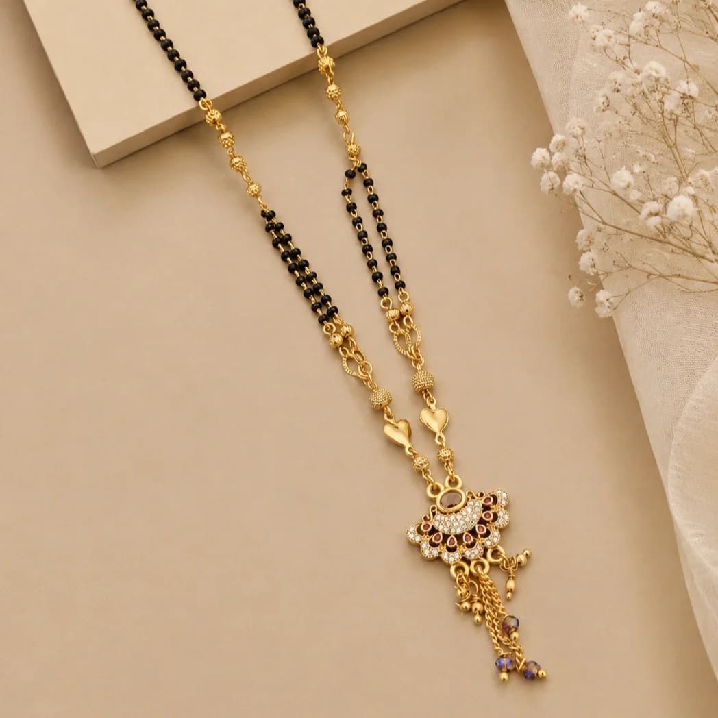 Royal Peacock Drop Mangalsutra