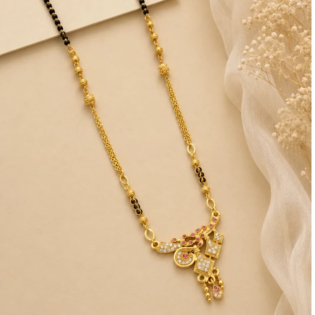 Royal Pink Charm Mangalsutra