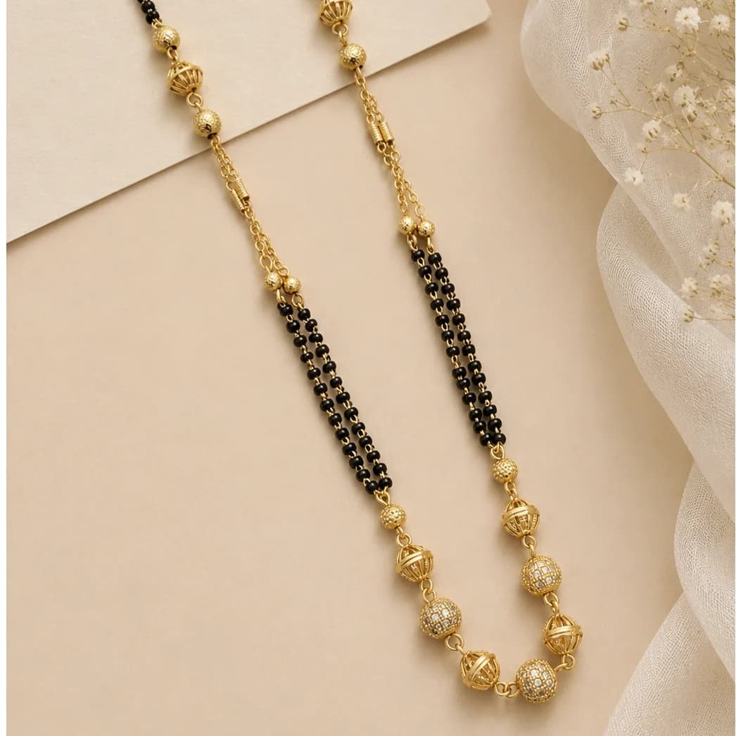 Classic Gold Bead Mangalsutra