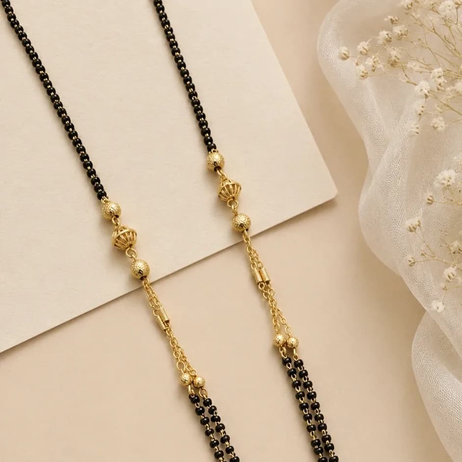 Classic Gold Bead Mangalsutra - photo 2