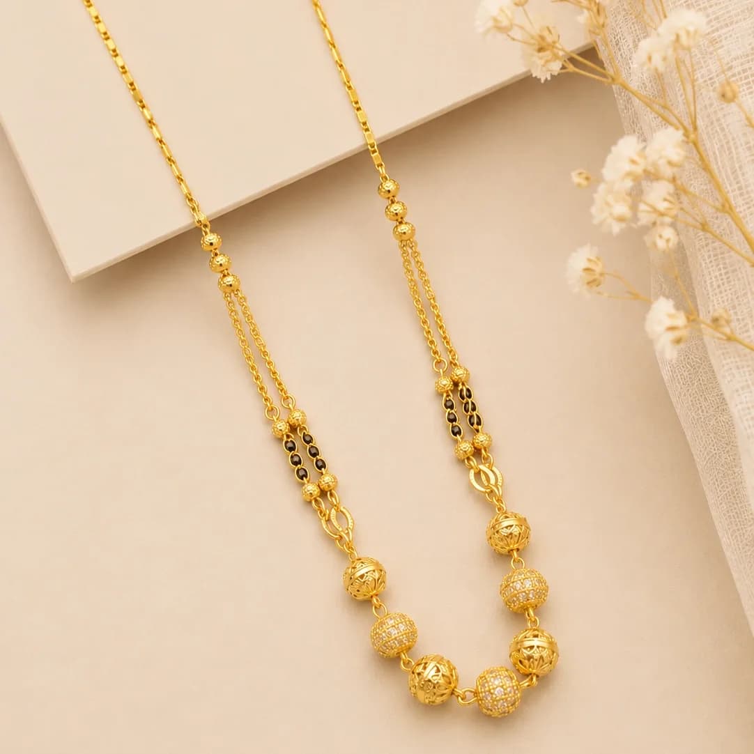 Golden Bead Chain Mangalsutra