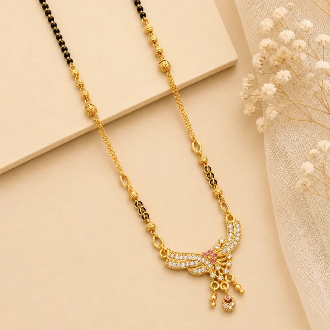 Elegant Wing Drop Mangalsutra