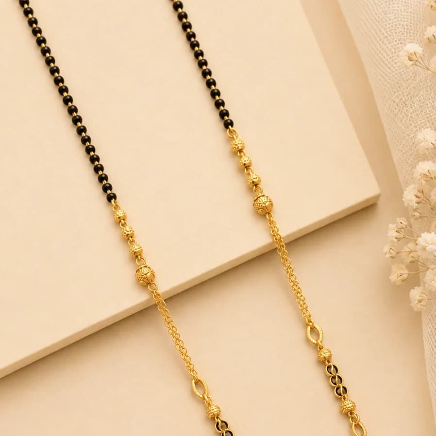 Elegant Wing Drop Mangalsutra - photo 2