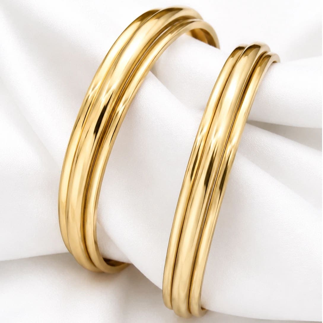 Classic High Gold Finish Brass Chudla Bangle