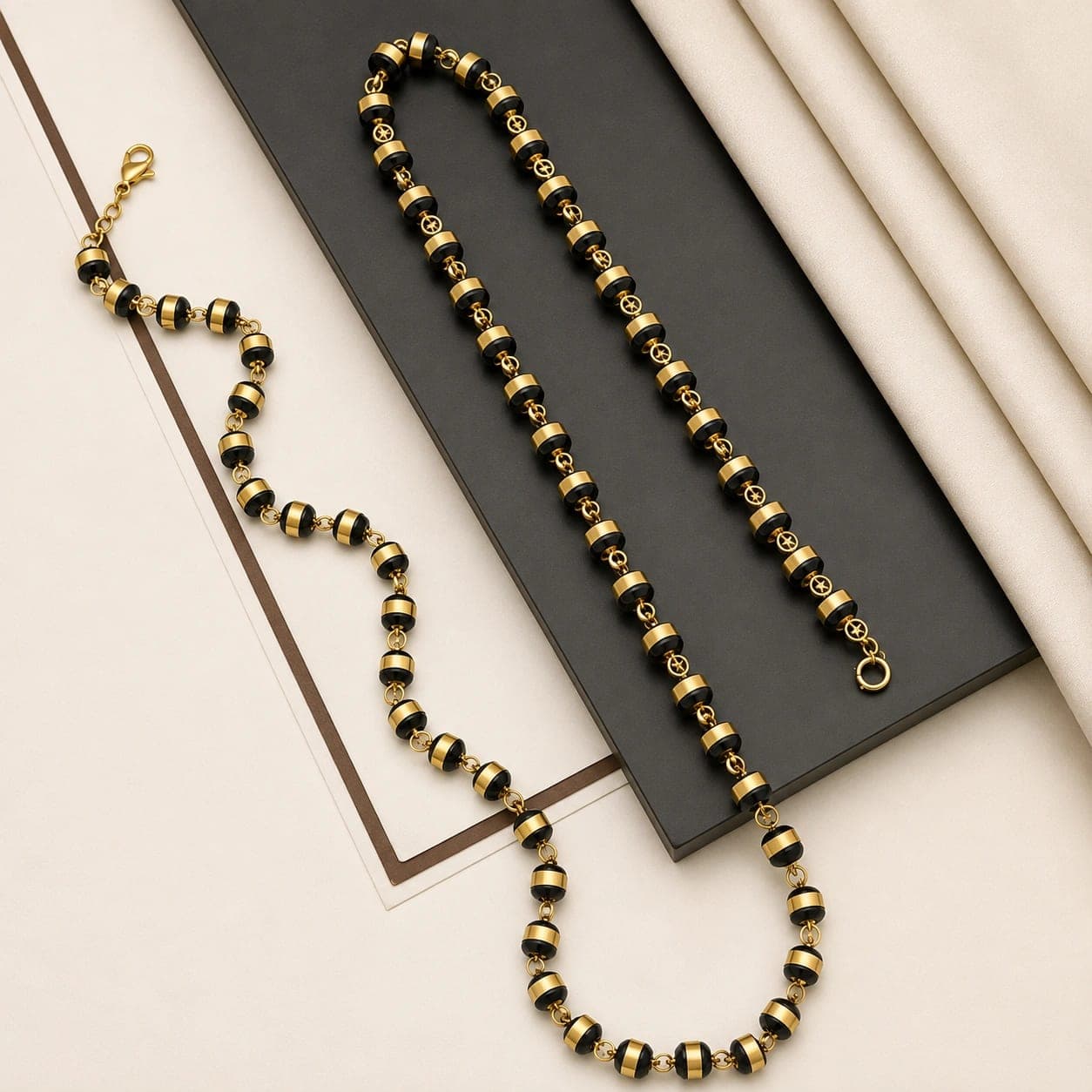 Brass Micro Polish Black Gold Designer Mala - photo 2