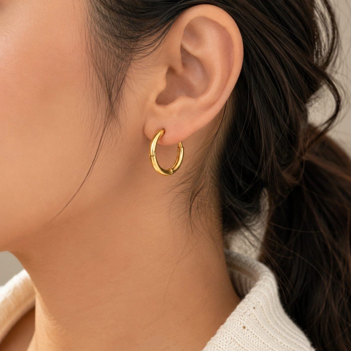 Golden Classic Hoop Earrings