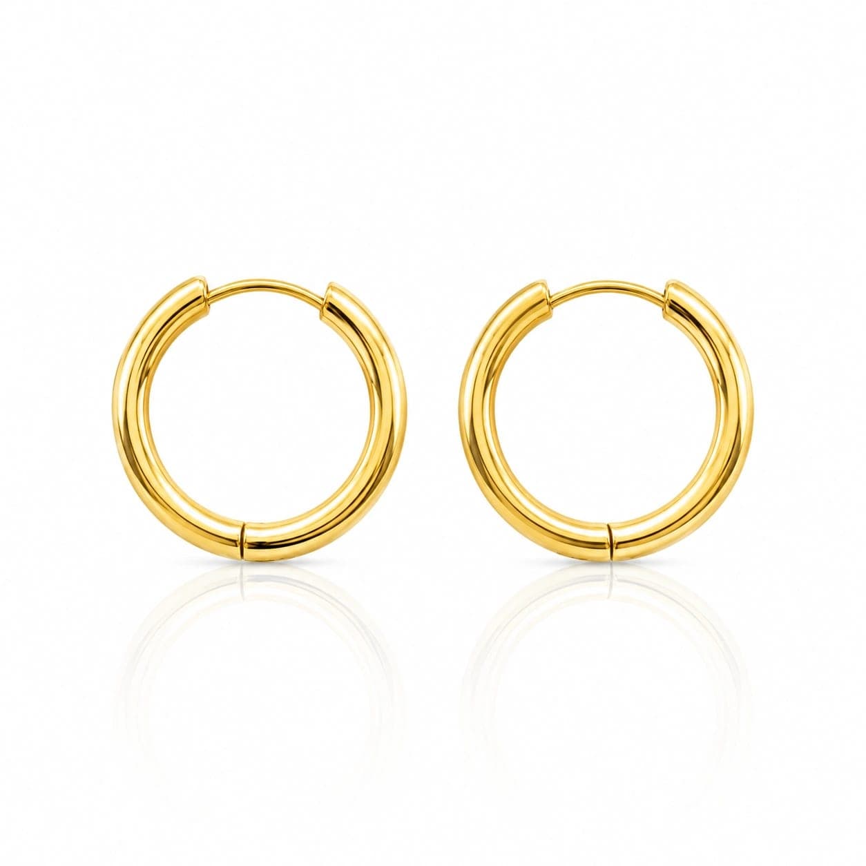 Golden Classic Hoop Earrings - photo 2