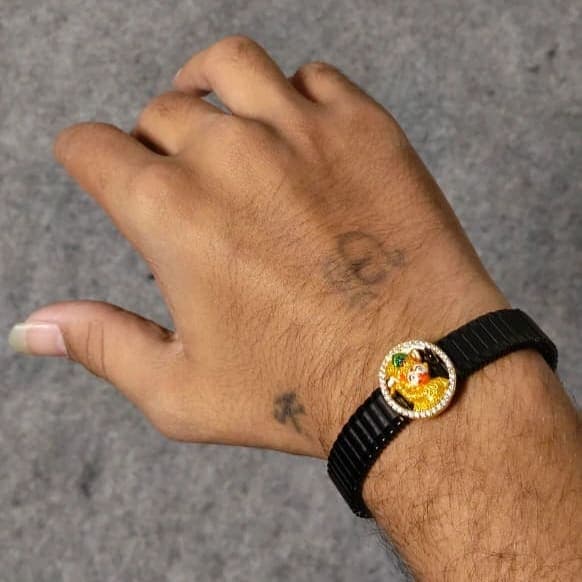 Men’s Hanuman Black Metal Bracelet – Premium Edition - photo 3
