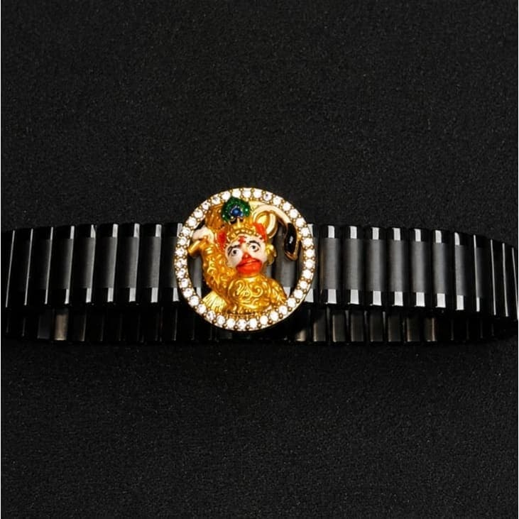 Men’s Hanuman Black Metal Bracelet – Premium Edition - photo 8