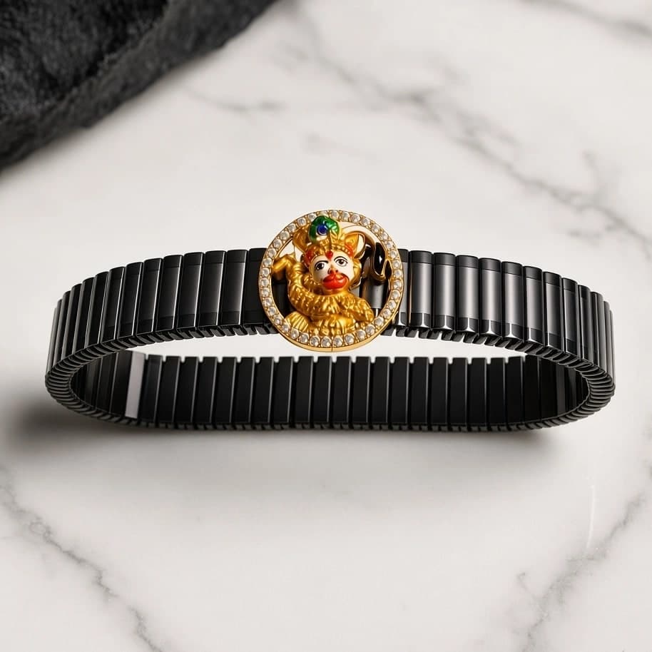 Men’s Hanuman Black Metal Bracelet – Premium Edition - photo 7
