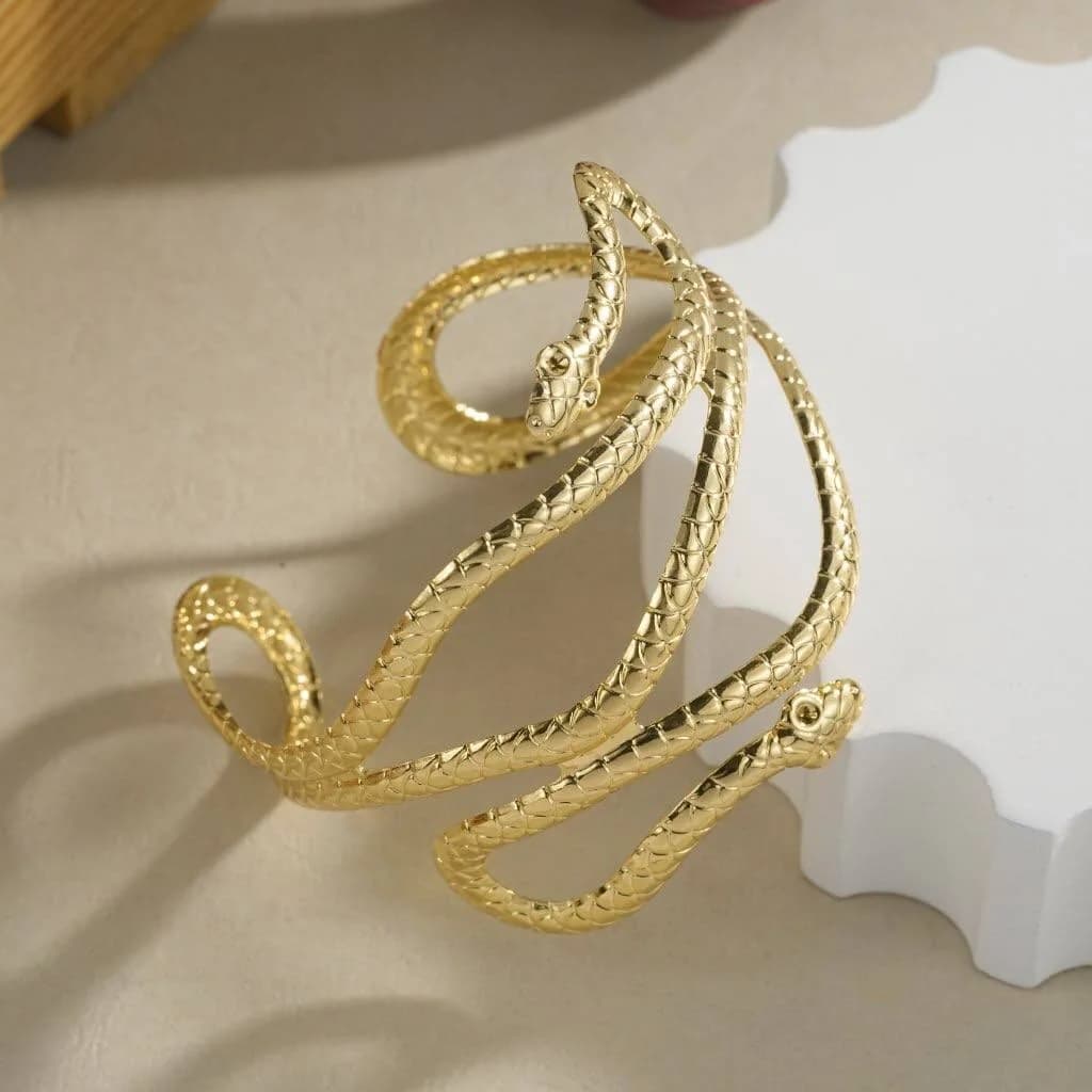 Serpent Luxe Sculpted Anti-Tarnish Bracelet - photo 2