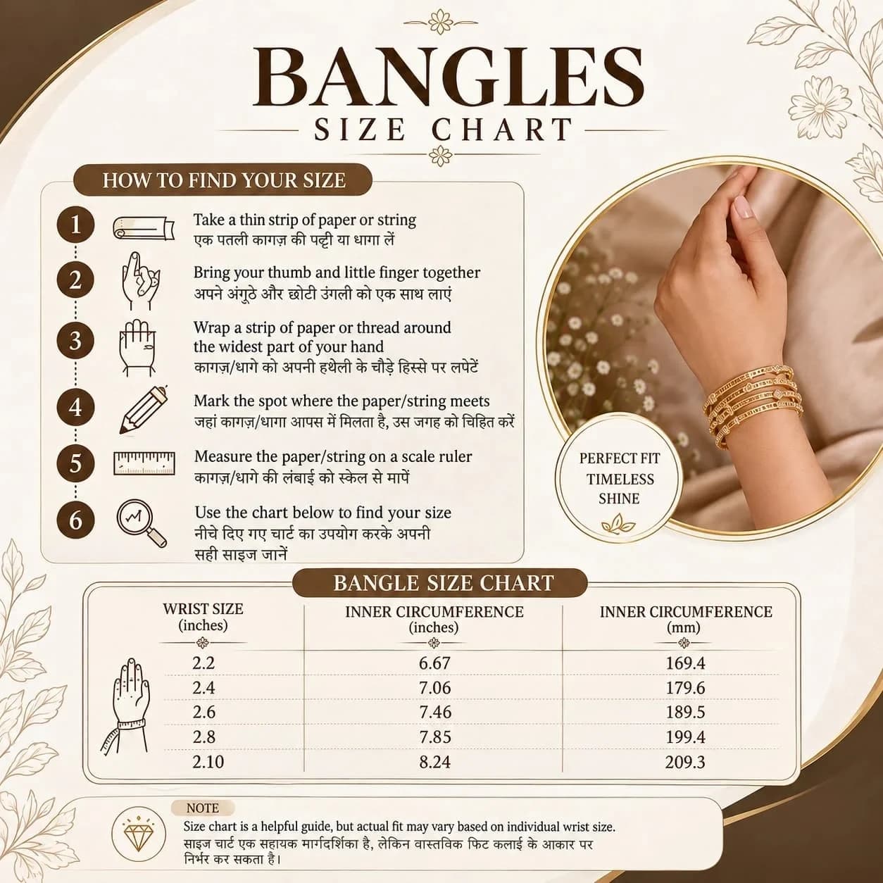 Royal Gold-Finish Bangle Combo – 3 Pairs (6 Pieces) at ₹999 - photo 3
