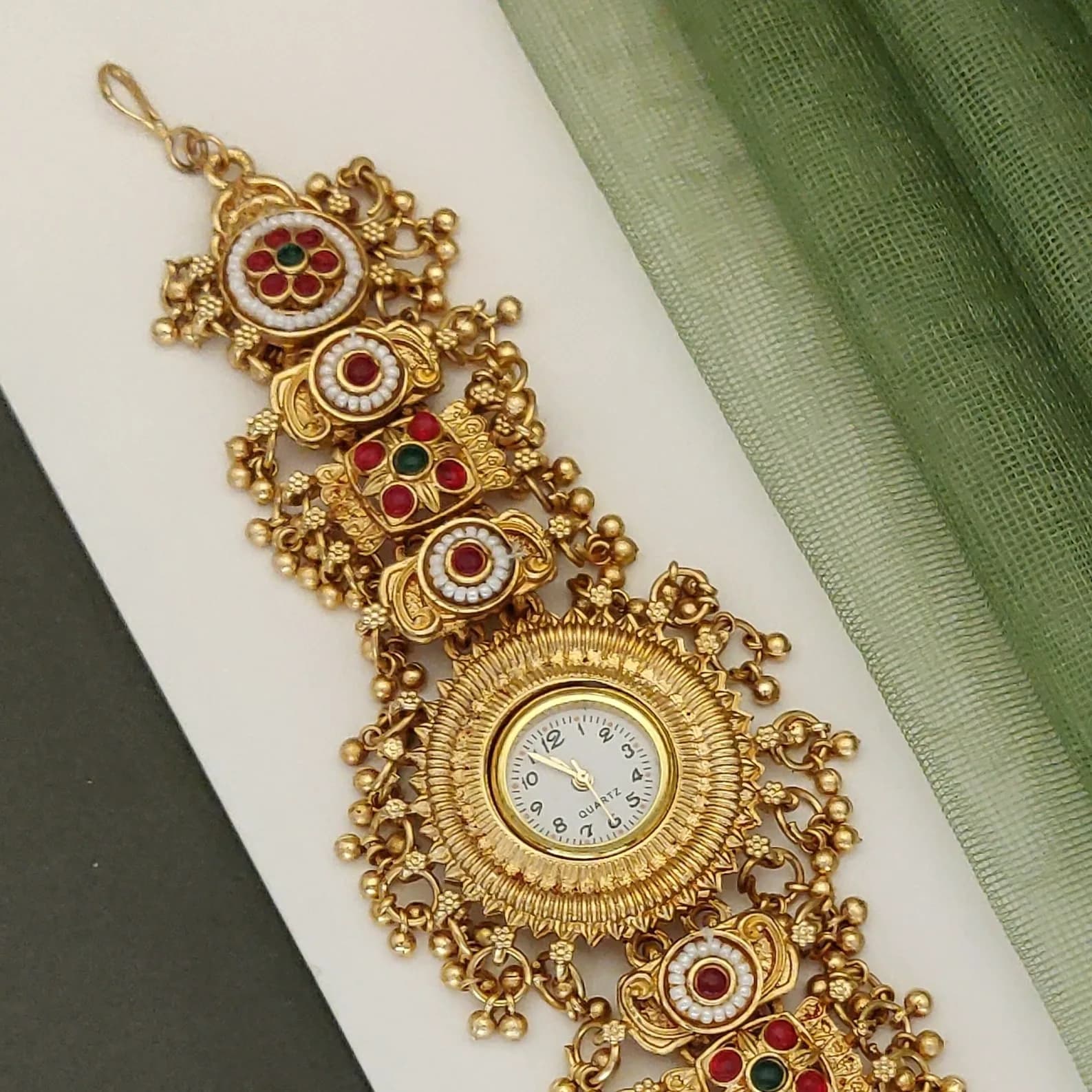 Gold-Plated AD Bangle Set with CZ Stones for Festive Wear - photo 2