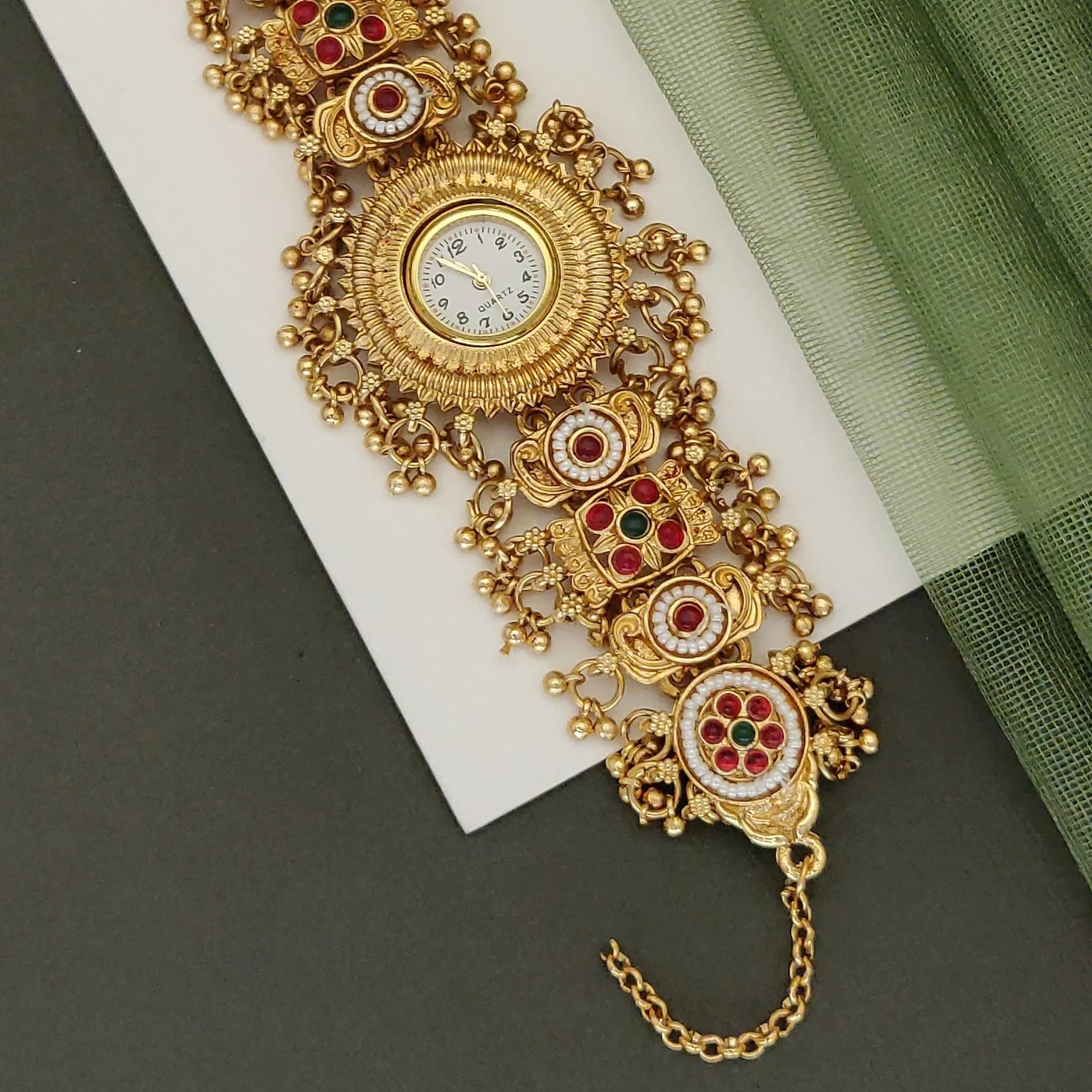 Gold-Plated AD Bangle Set with CZ Stones for Festive Wear - photo 3